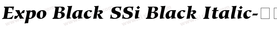 Expo Black SSi Black Italic字体转换